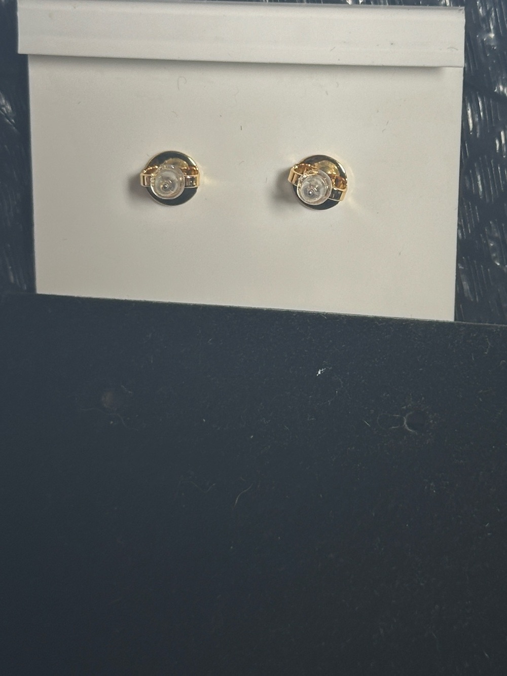Tory Burch Powder Blue Double-T Stud Earrings - Picture 2 of 2